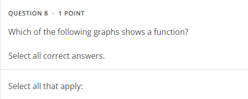 QUESTION 1 . 1 POINT Given the following