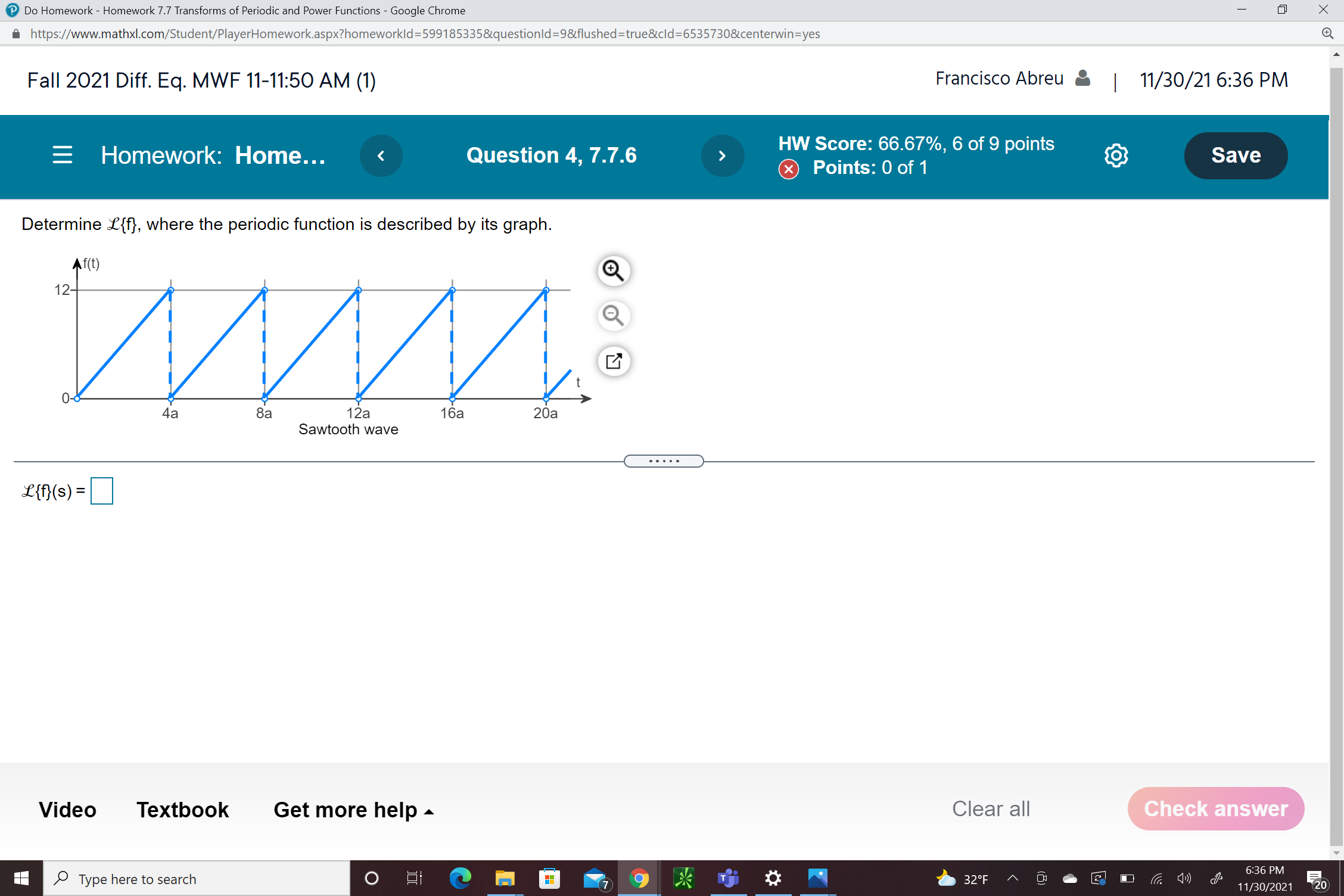 Do Homework - Homework 7.7 Transforms of Periodic
