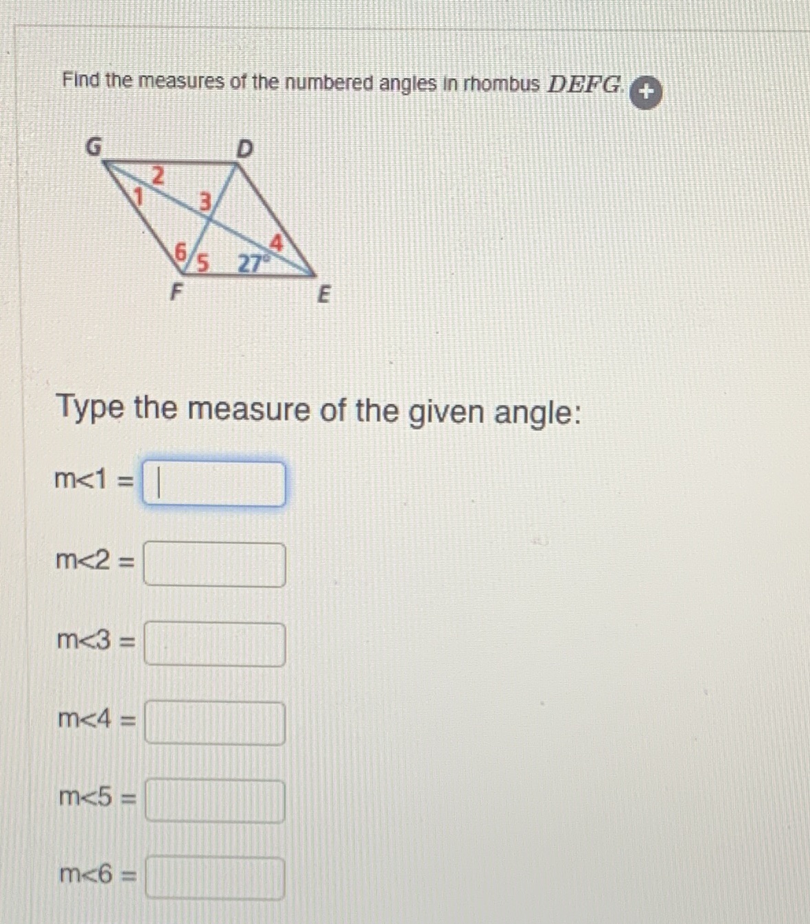 Find the measures of the numbered angles in