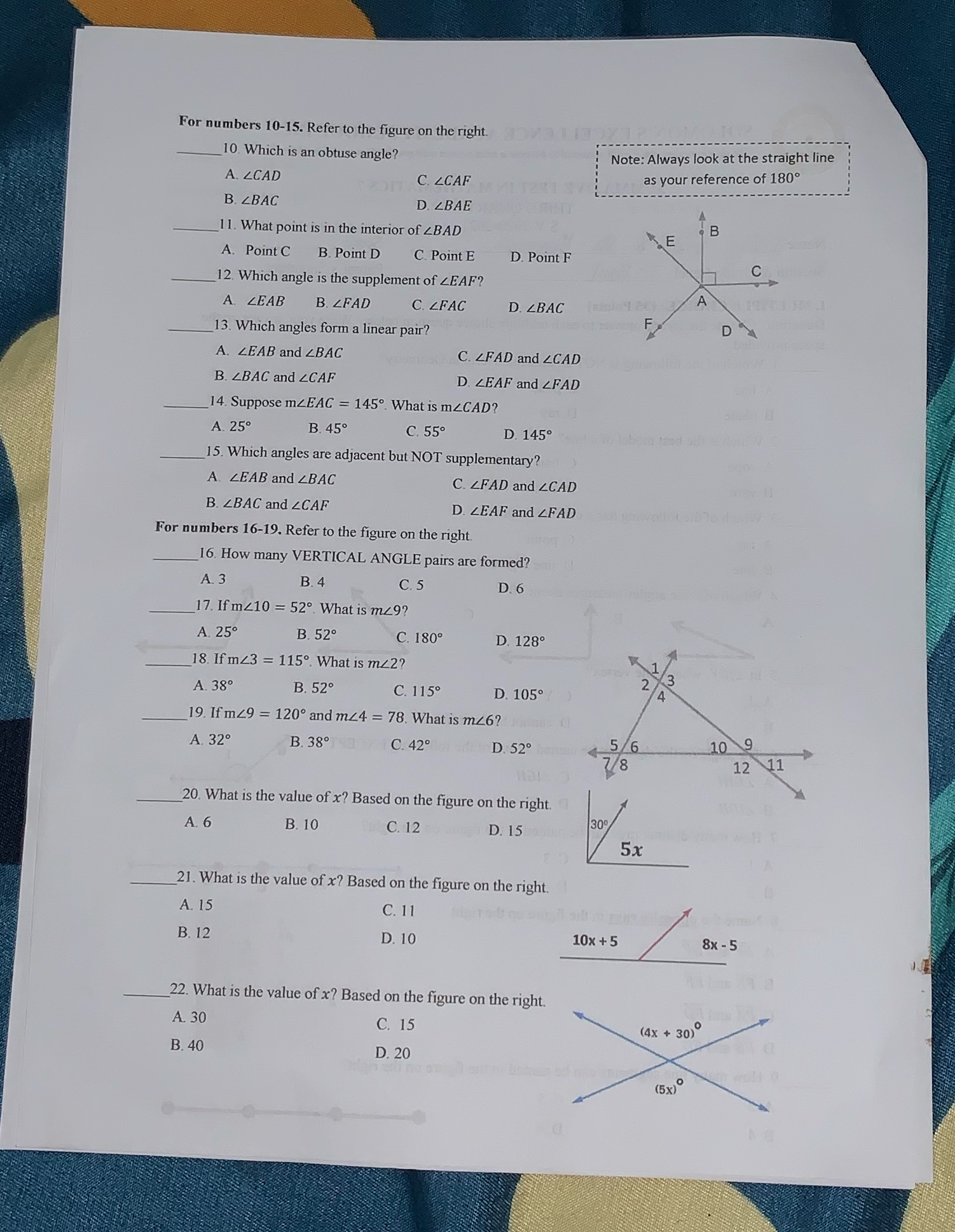 Good day, please answer no. 10-22 thank you For