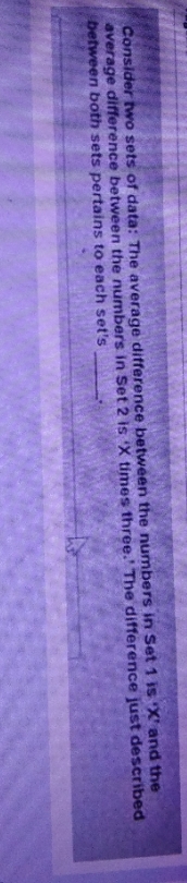 ye solution chaye Consider two sets of data: The