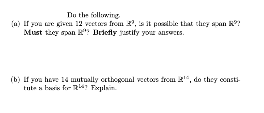 linear Algebra: please show all your works _ Do
