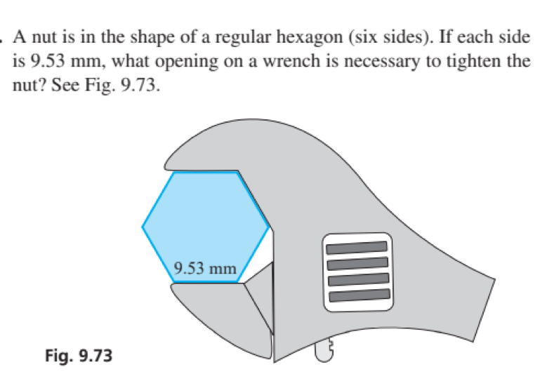 .......... A nut is in the shape of a regular