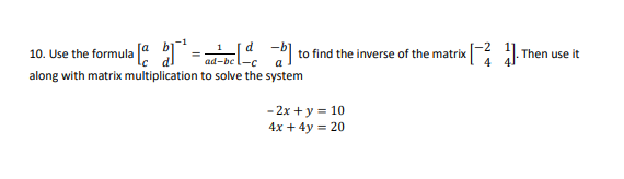 To 2 7. Find the product 110. Use the formula a b
