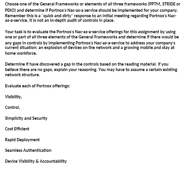 Choose one of the General Frameworks or elements