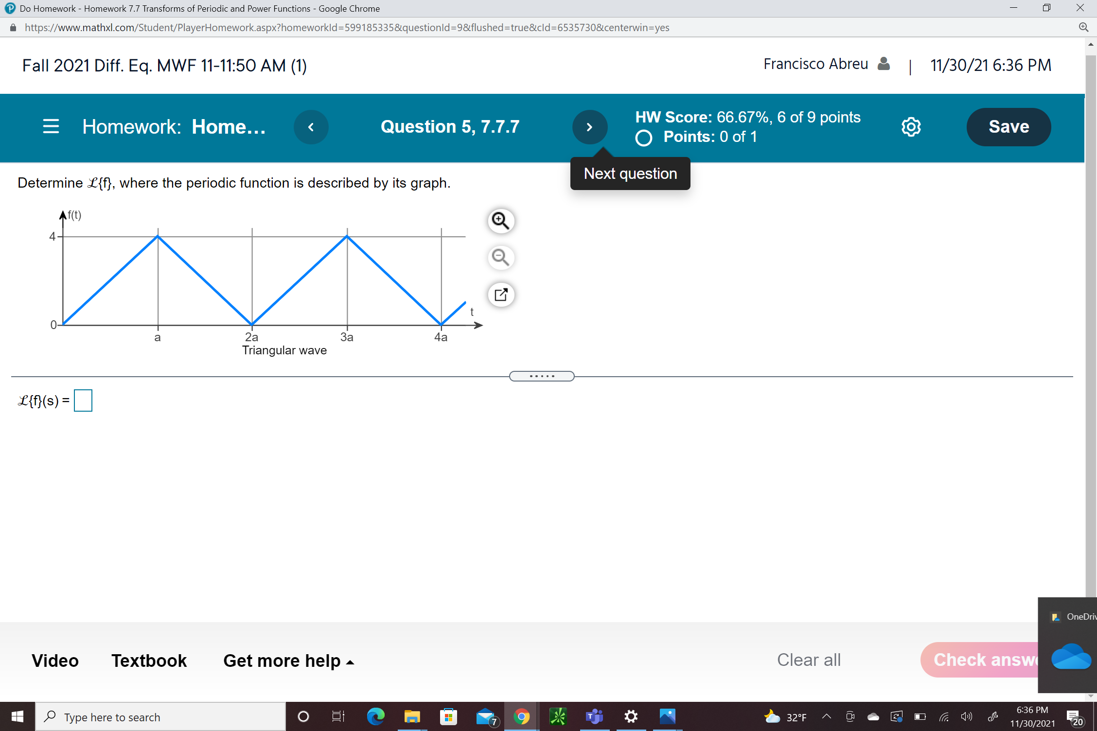 Do Homework - Homework 7.7 Transforms of Periodic