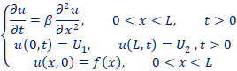 Determine a formal solution of the heat flow