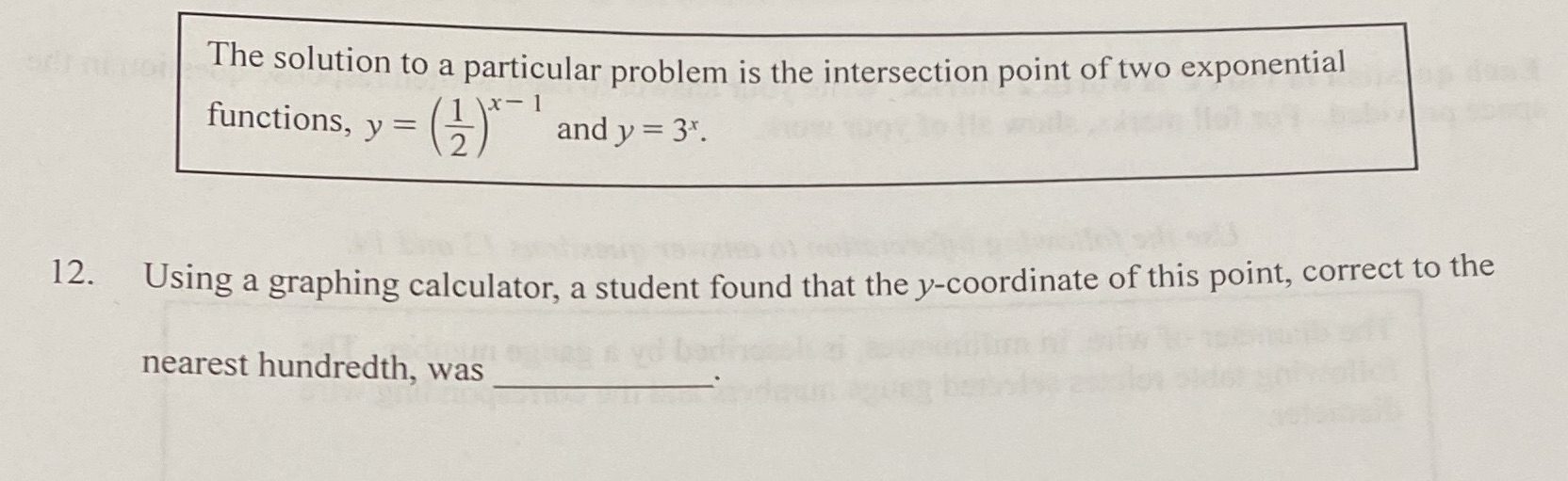 The solution to a particular problem is the