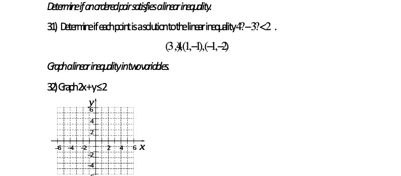 Determine if an ordered pair satisfies alinear