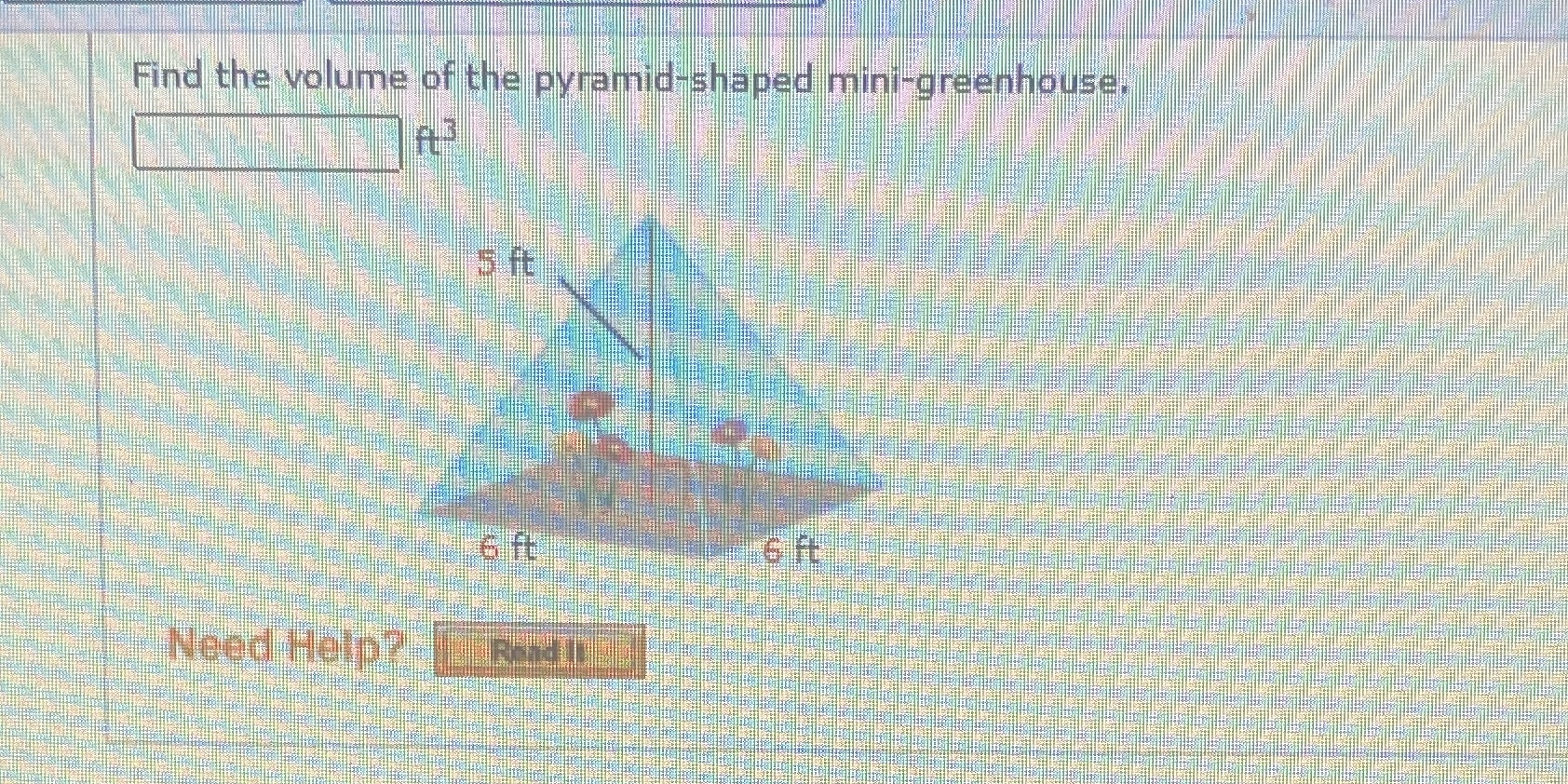 Find the volume of the pyramid-shaped