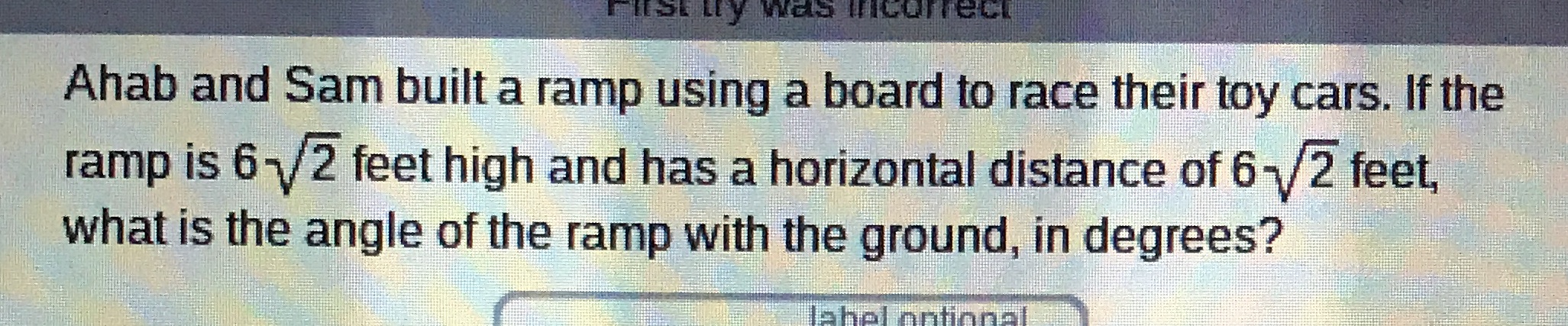 has HICorrect Ahab and Sam built a ramp using a