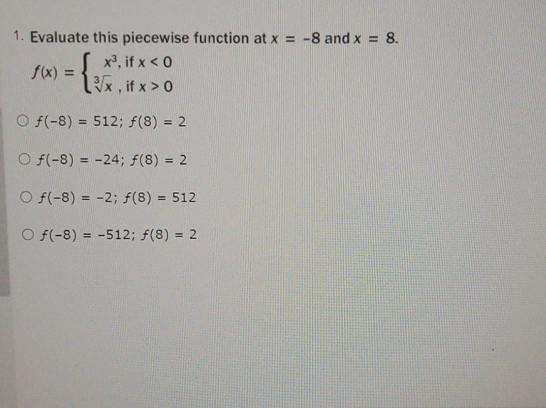 how to solve this? 1. Evaluate this piecewise