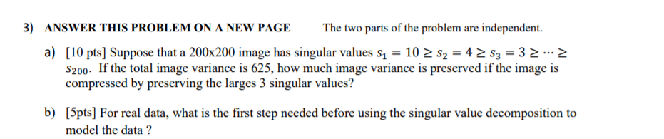 .......... 3) ANSWER THIS PROBLEM ON A NEW PAGE