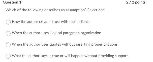 Question 1 2 I 2 points Which of the following