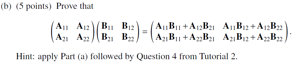 3. Let A1 be an m X 3 matrix, A2 be an m X (n 5)