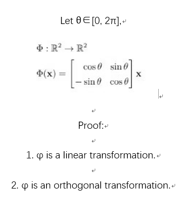 Let 0 6 [0, 2TT],+ D : R' - R' cos O