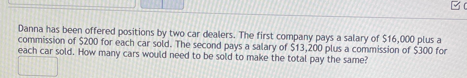 Danna has been offered positions by two car