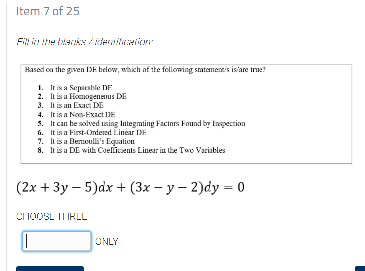Input the number/s of your choice. The order