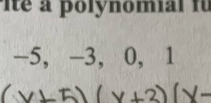 polynomial function of least degree with integral