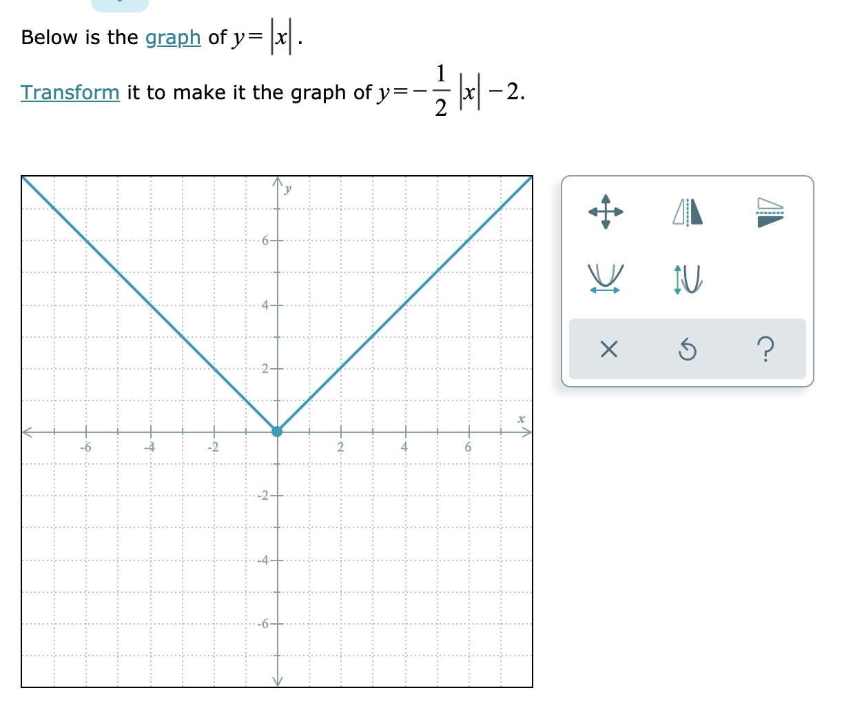 Graph the function. f(x)= x+1+5 Plot four points