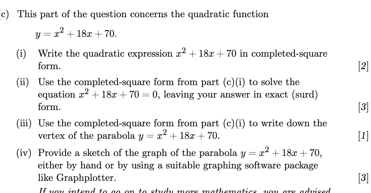 c) This part of the question concerns the