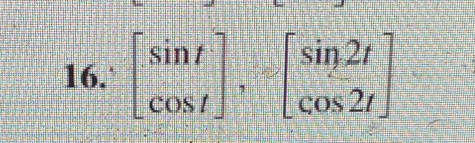 Determine whether the given vector functions