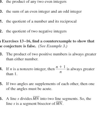 9. the product of any two even integers 0. the