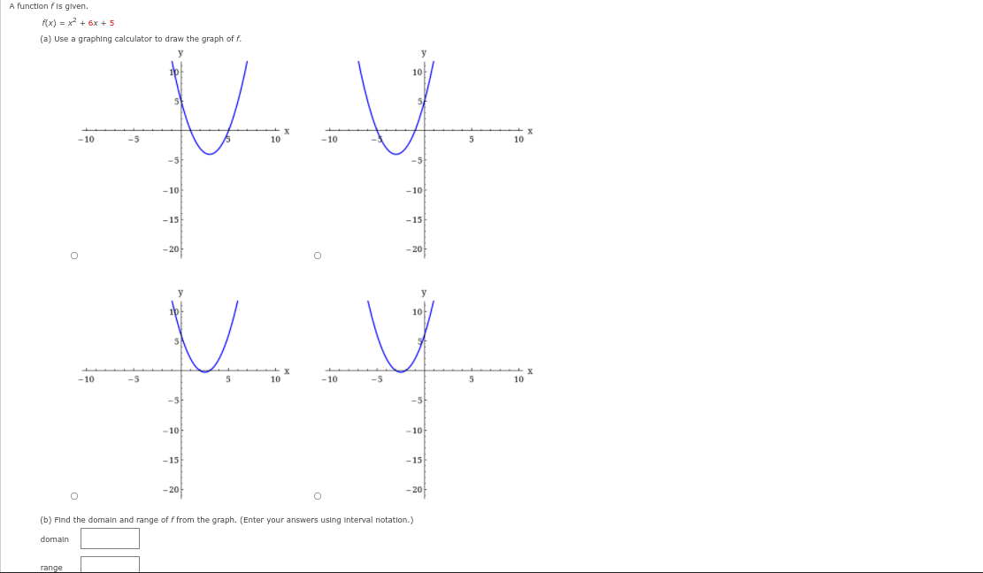 1. The function f graphed below is defined by a