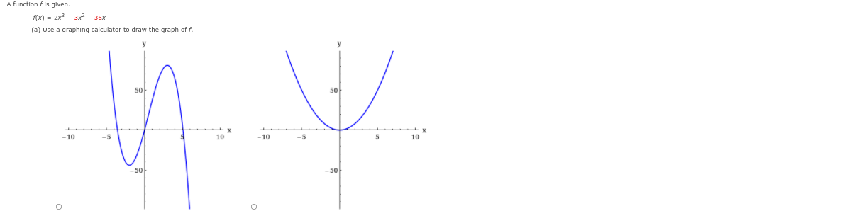 1. The function f graphed below is defined by a