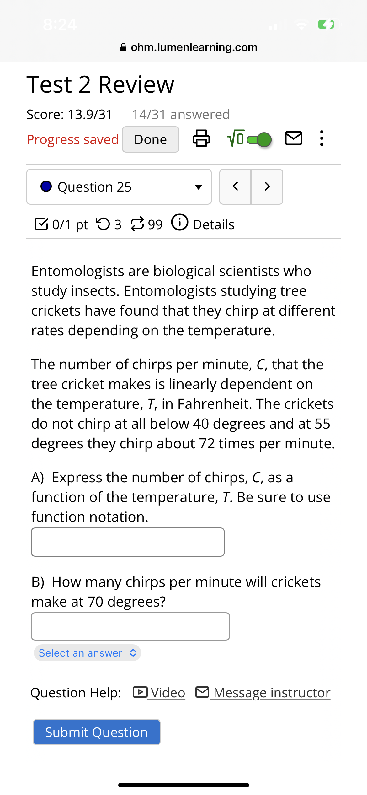 ohm.lumenlearning.com Test 2 Review Score:13.9/31