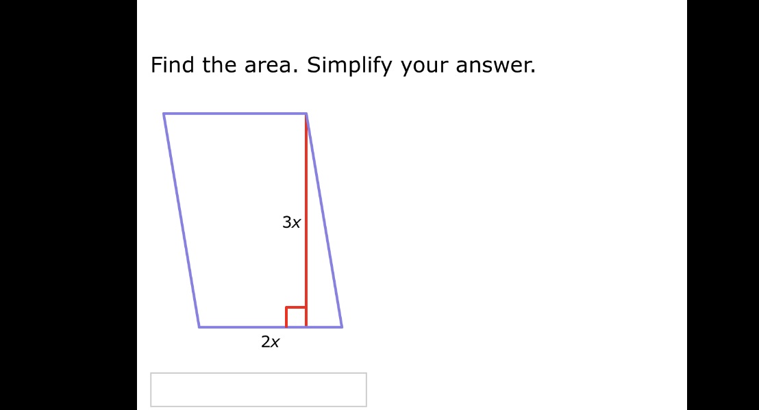 Area of parallelogram and triangke Find the area.