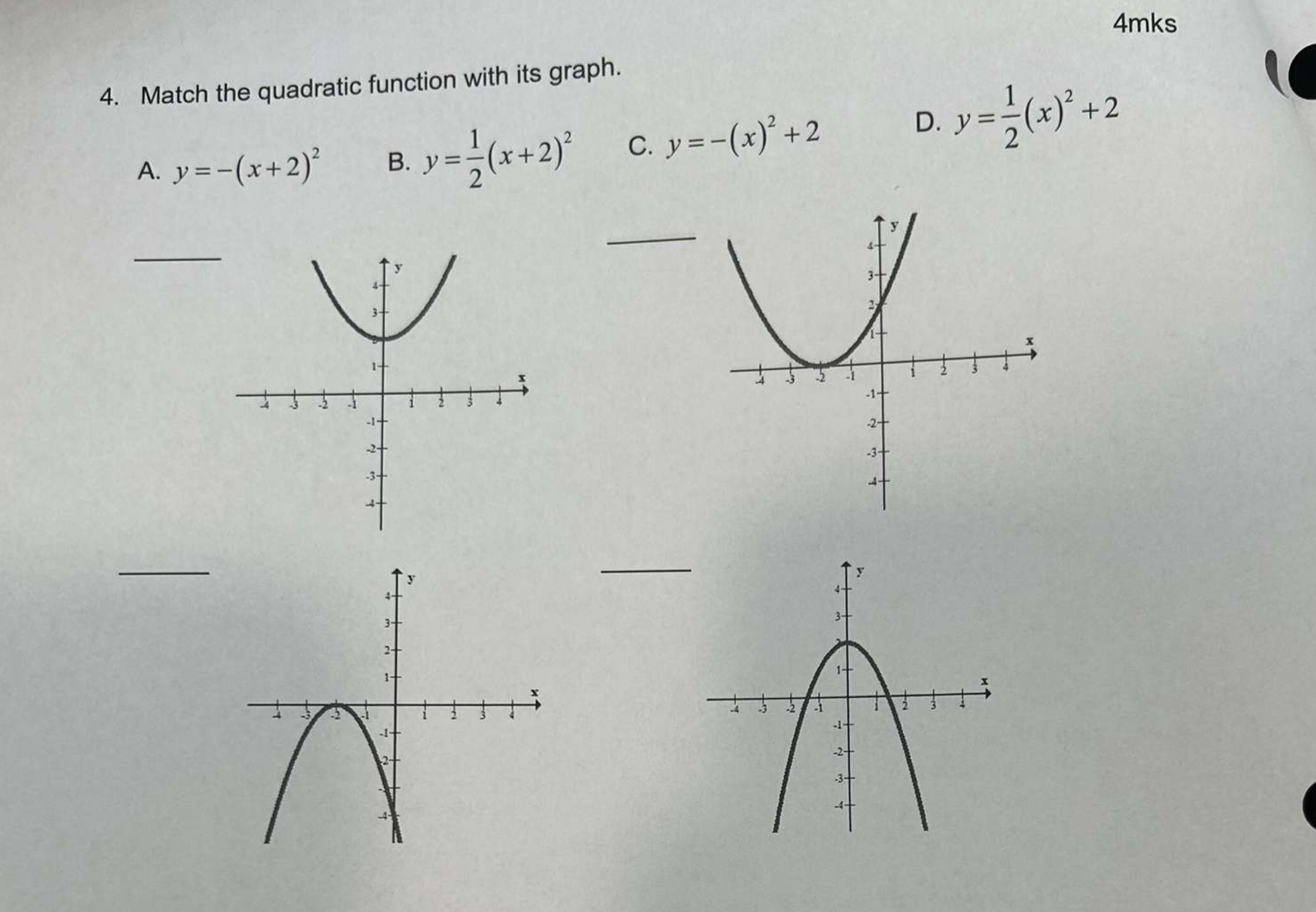 Question below, match the equations \f