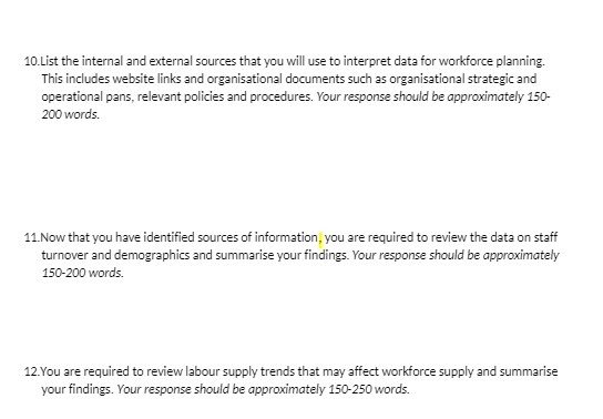 10.List the internal and external sources that
