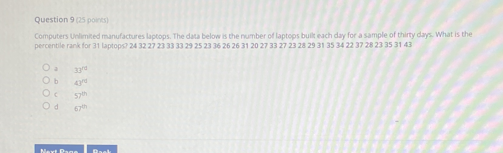 Question 9 (25 points) Computers Unlimited
