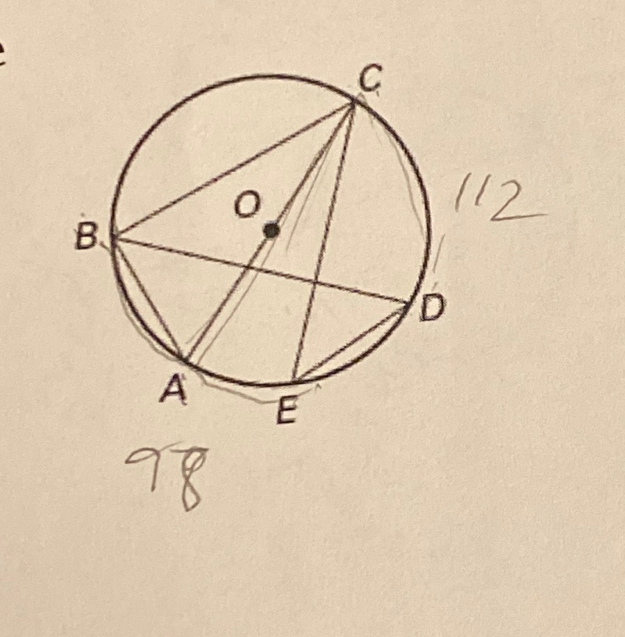 How would I find mCBD if mCD arc = 112 degrees