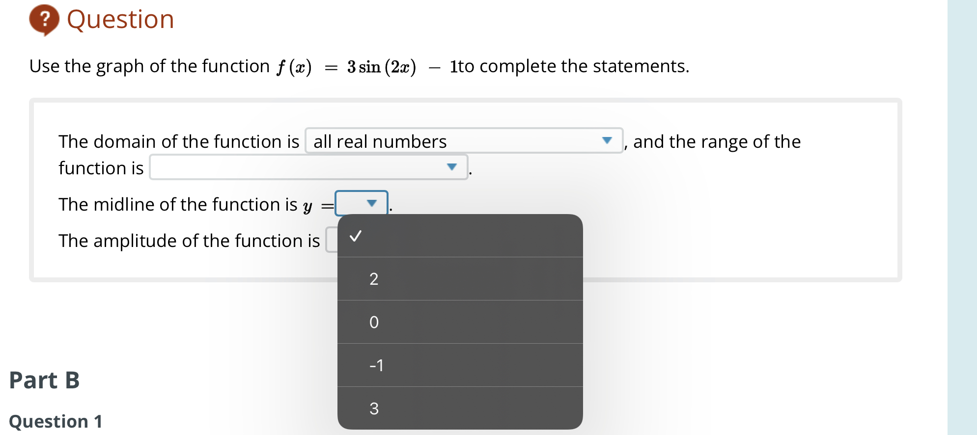 9 Question Use the graph to determine the