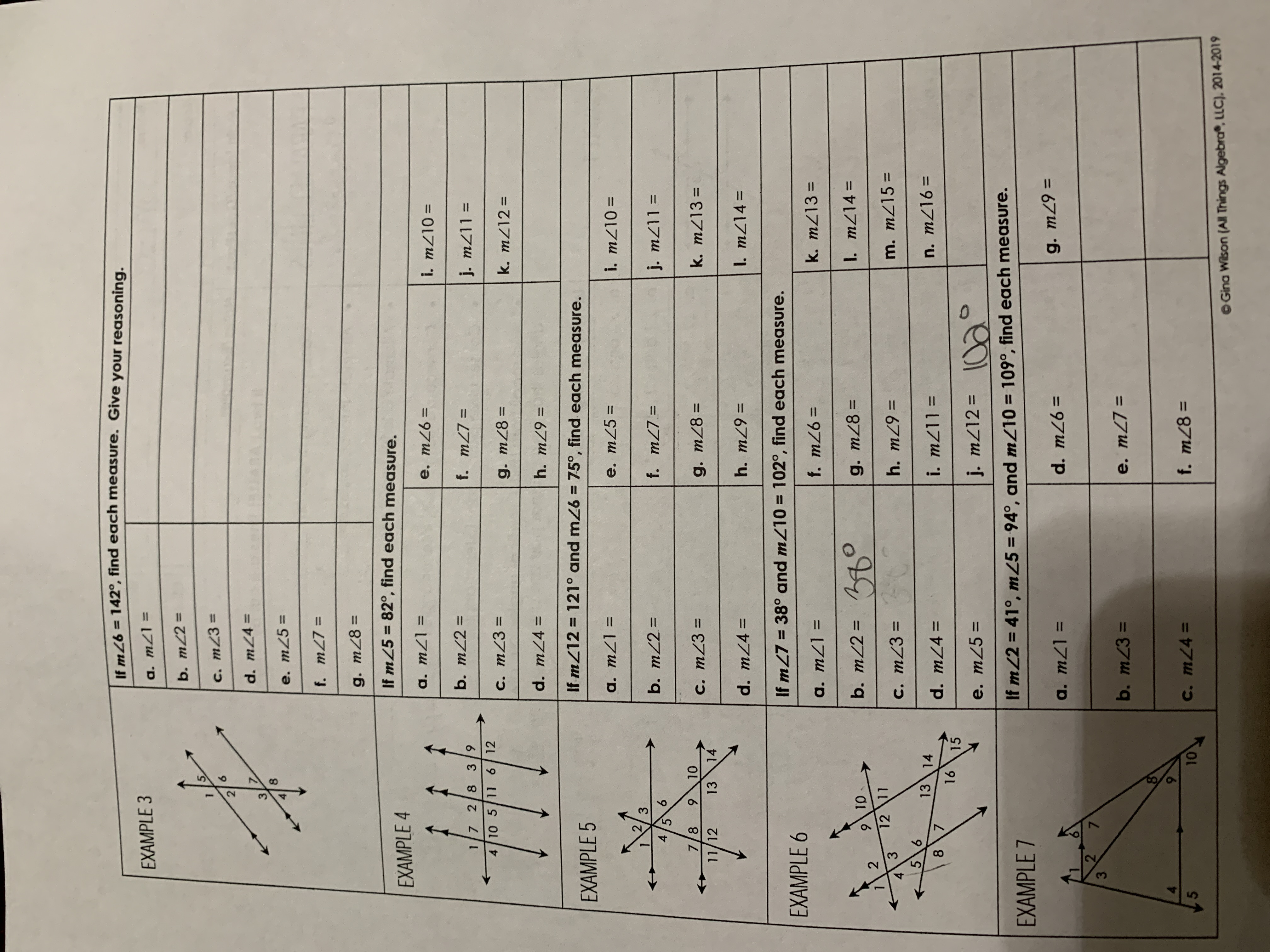 If m26 = 142, find each measure. Give your