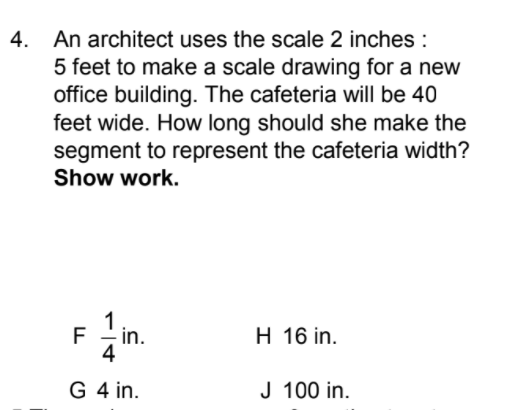 How do I answer this? An architect uses the scale