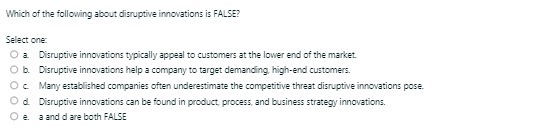 Which of the following about disruptive