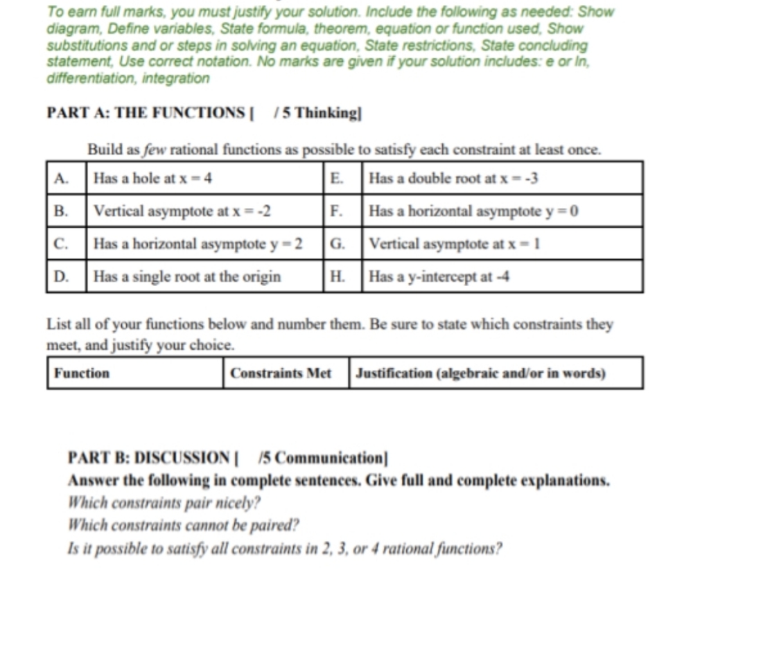 any help is appreciated!! To earn full marks, you
