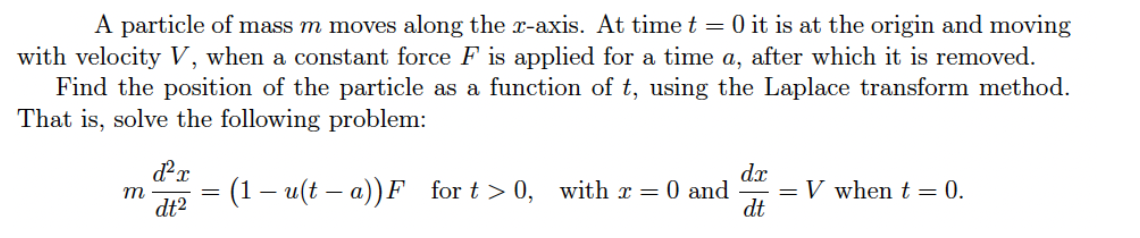 A particle of mass m moves along the T-aJC-IS. At