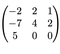 For the following matrix A, is the matrix A