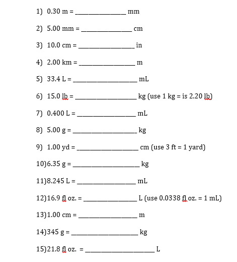 DIRECTION: Convert the following to the proper