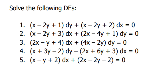 DIFFERENTIAL EQUATION: PARALLEL LINES Show