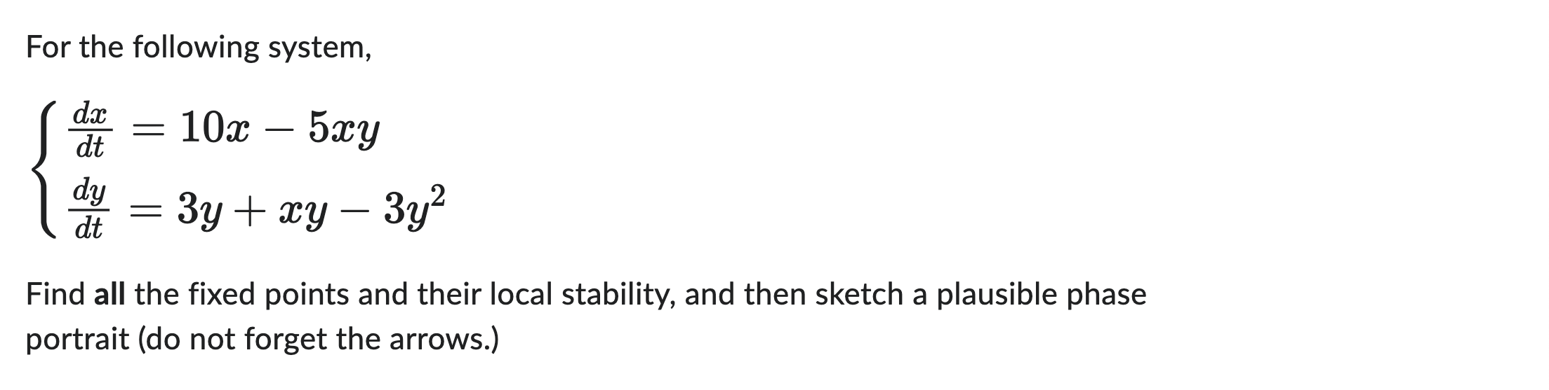 For the following system, ''g = 10:1: 5mg d dgt'