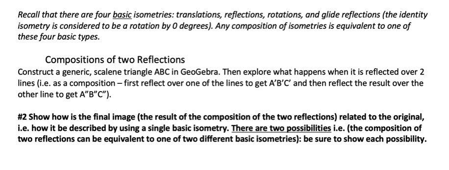 College Geometry Please use: