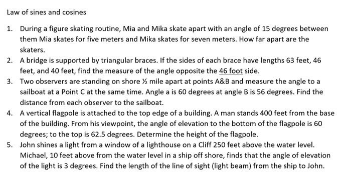 Kindly explain concisely. Thank you! Law of sines
