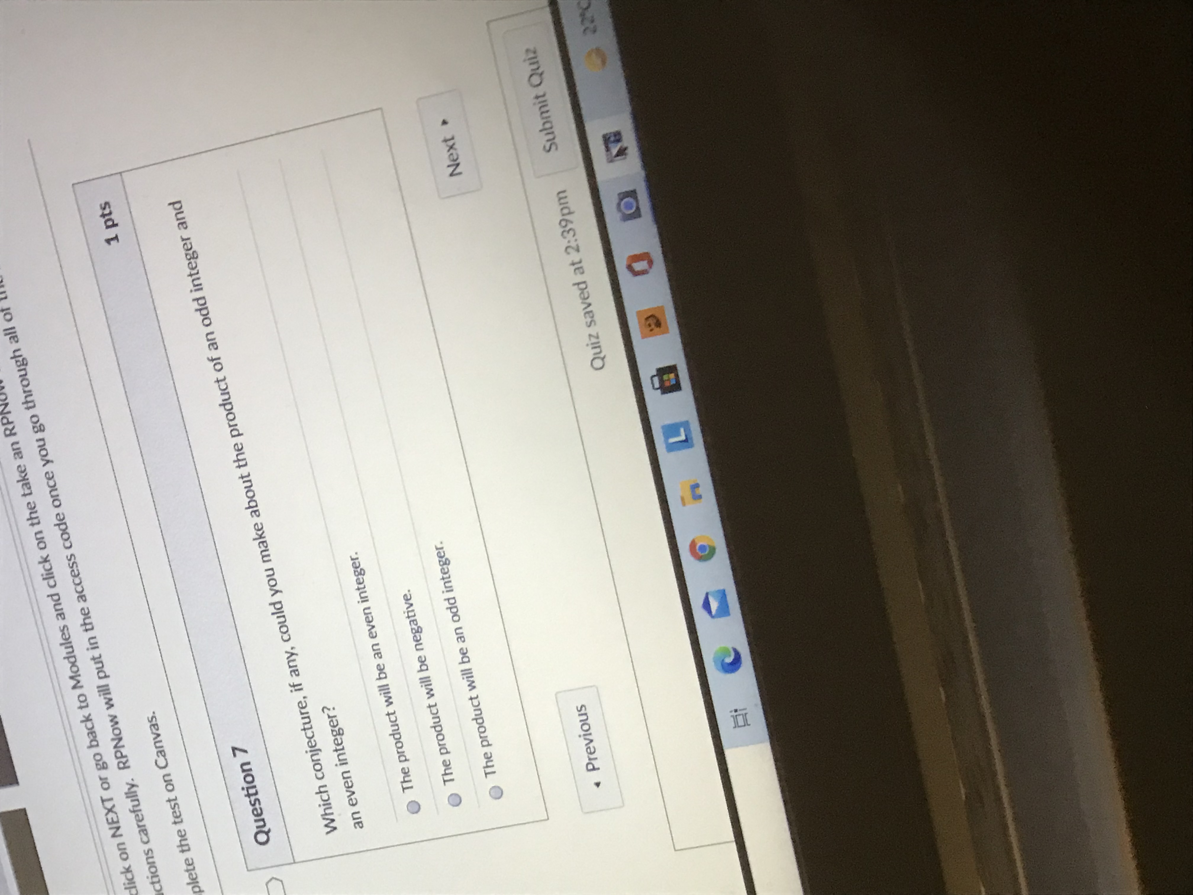 click on NEXT or go back to Modules and click on