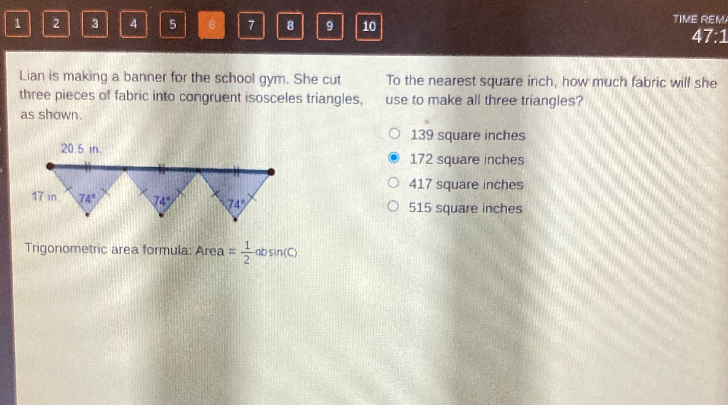 TIME REMA 5 7 8 10 47:1 Lian is making a banner