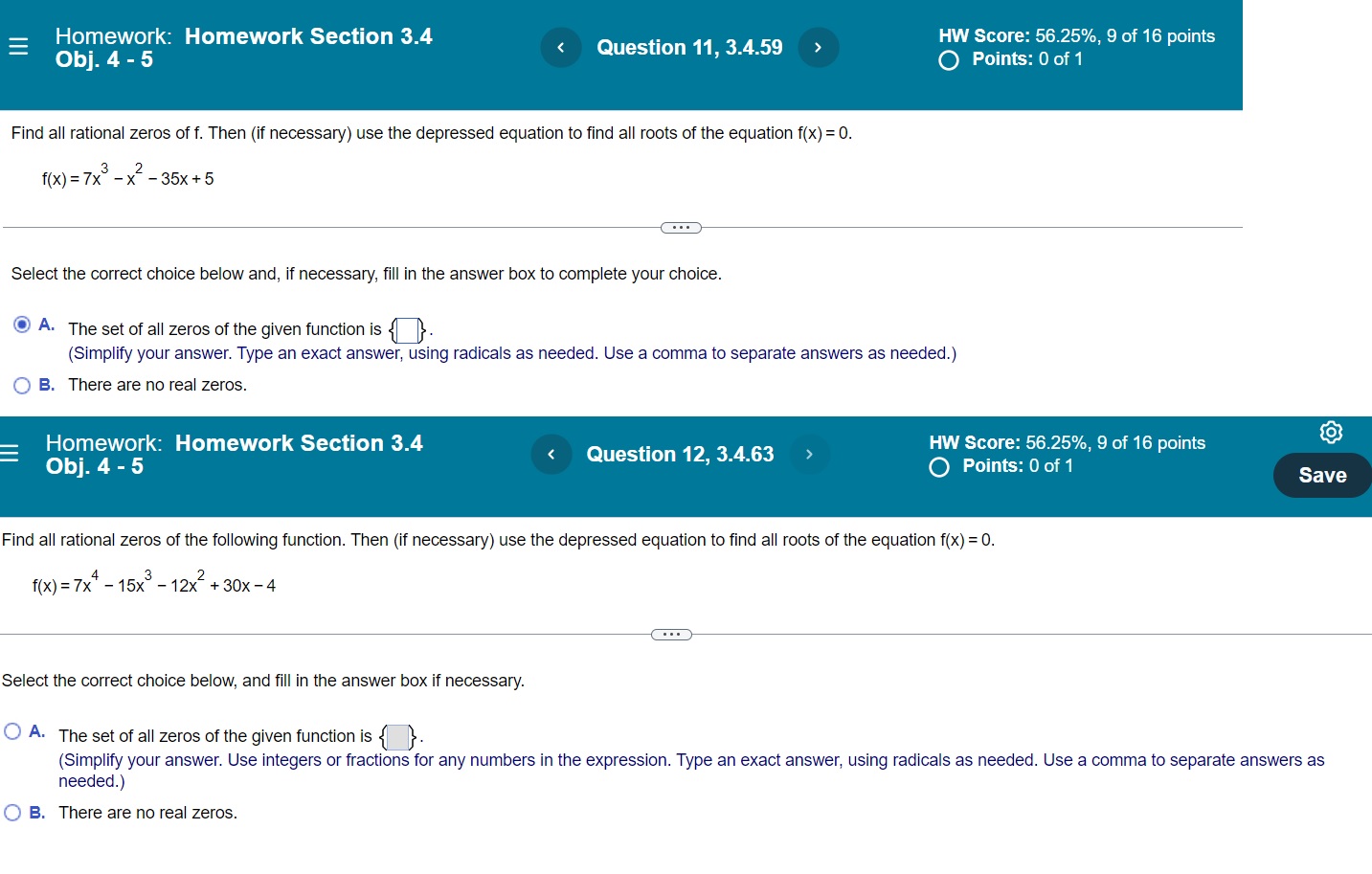 E Homework: Homework Section 3.4 Obj. 4 - 5 <